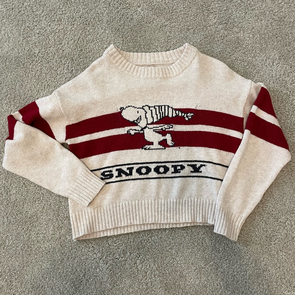 Cropped Snoopy Sweater